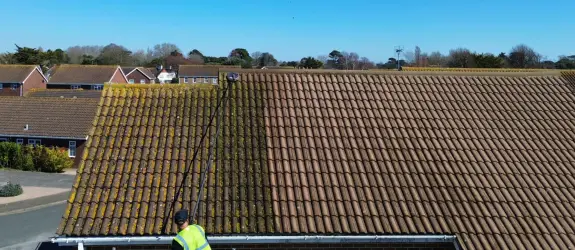 Roof cleaning a healthcare centre in Long Sutton